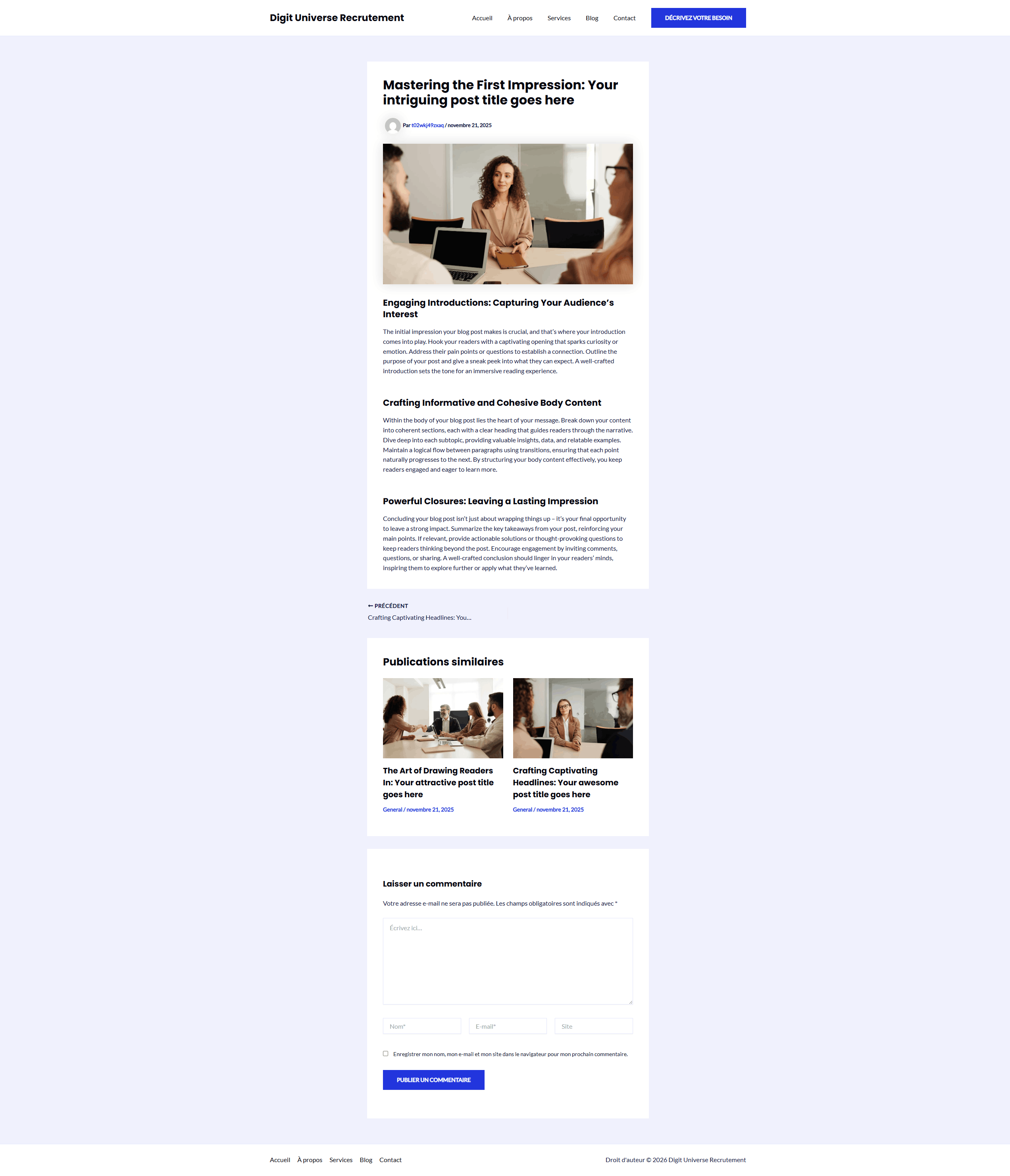 Article de blog — contenu SEO géré dans Sanity, données structurées et FAQ.